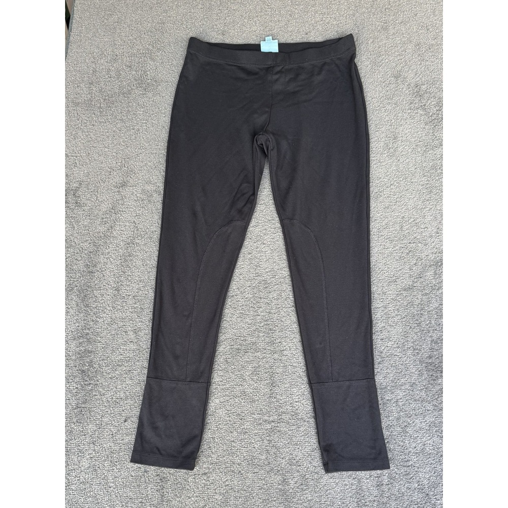 C&C California Black Equestrian Style Leggings Reinforced Panels Size L